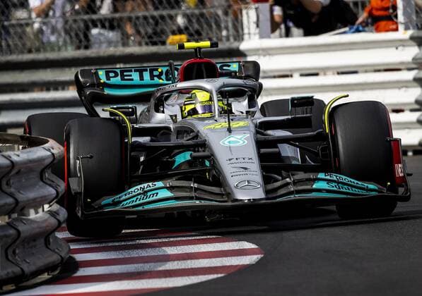 MONTE-CARLO - Lewis Hamilton (Mercedes) during qualifying ahead of the F1 Grand Prix of Monaco at Circuit de Monaco on May 28, 2022 in Monte-Carlo, Monaco. REMKO DE WAAL F1 Grand Prix van Monaco, Qualifying 2021 2022 xVIxANPxSportx xxANPxIVx