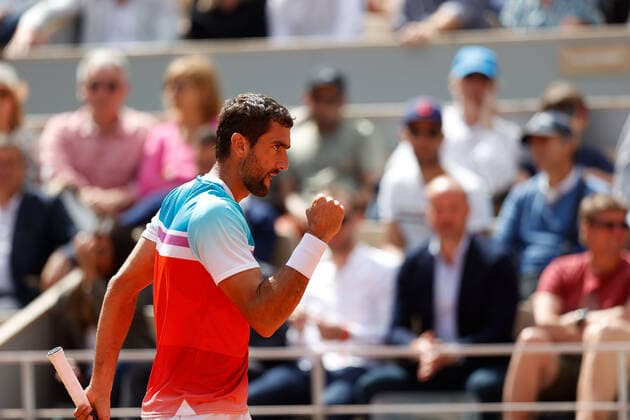 28.05.2022, Tennis, French Open 2022 Roland-Garros, FRA, Paris, Roland Garros v. li. Marin Cilic (CRO) Tennis, French Open 2022 Roland-Garros Paris Copyright: xBeckerxEibner-Pressefotox EP_hec