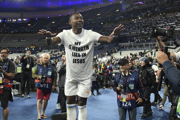 David Alaba (Real Madrid) during the Uefa Champions League match between Liverpool 0-1 Real Madrid at Stade de France on May 28, 2022 in Paris, France. Noxthirdxpartyxsales  (189758636)