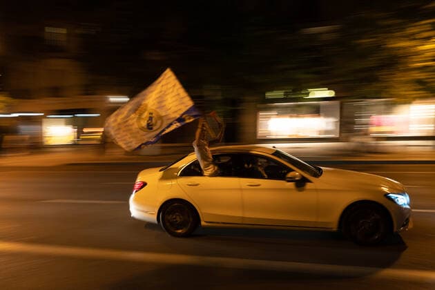 Fußball, Real Madrid gewinnt die Champions League, feiernde Fans in Madrid May 28, 2022, Madrid, Madrid, Spain: Real Madrid fans celebrate winning the Champions League at Plaza de Cibeles in Madrid, Spain. Madrid Spain - ZUMAb332 0160183145st Copyright: xMatiasxBasualdox