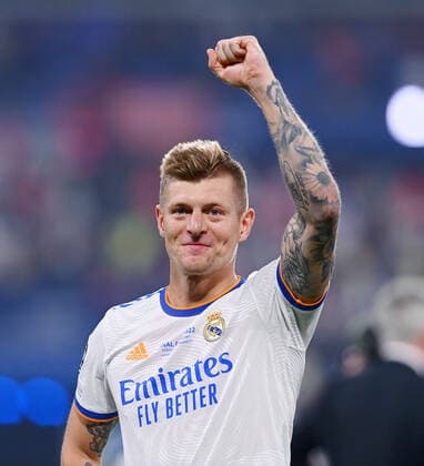 Fussball CHL FINALE 2021 2022 Finale in Paris 28.05.2022 FC Liverpool - Real Madrid SCHLUSSUBEL Real Madrid; Toni Kroos