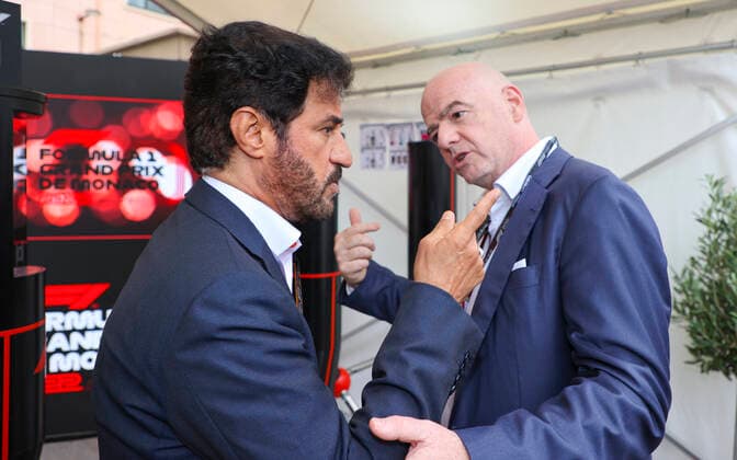 Monaco, Monte Carlo - May 29, 2022: FIA Formula One World Championship, WM, Weltmeisterschaft Monaco F1 Grand Prix with FIFA President Gianni Infantino and FIA President Mohammed bin Sulayem. Mandoga Media Germany Monaco F1 Grand Prix, FIA and FIFA President