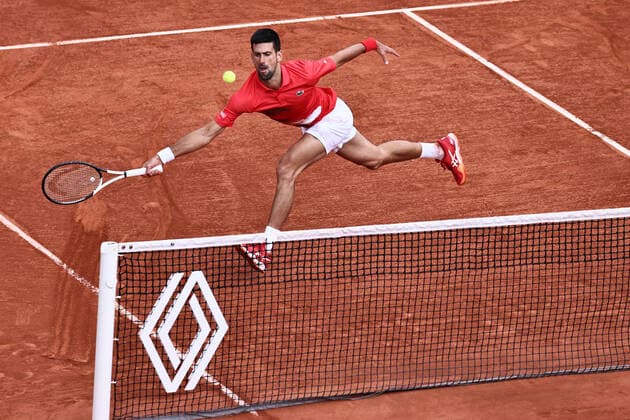 Novak Djokovic, SRB, during fourth round of 2022 French Open at Roland Garros, Paris, 29 05 2022; -