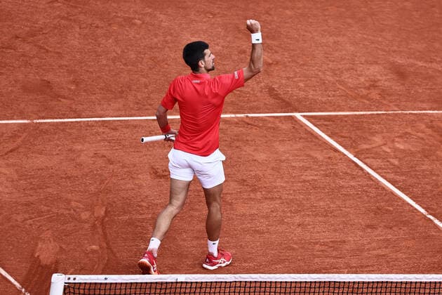 Novak Djokovic, SRB, during fourth round of 2022 French Open at Roland Garros, Paris, 29 05 2022; -