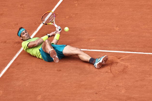 Rafael Nadal, ESP, during fourth round of 2022 French Open at Roland Garros, Paris, 29 05 2022; -