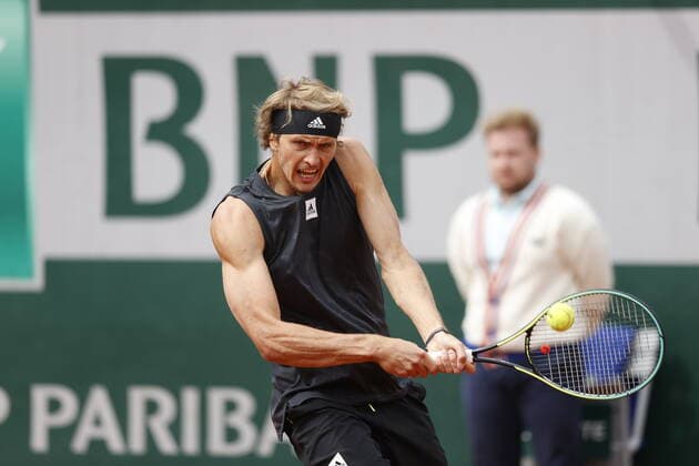 29.05.2022, Tennis, French Open 2022 Roland-Garros, FRA, Paris, Roland Garros Bild: v. li. Alexander Zverev (GER) Copyright: HMBxMedia AntonioxBorga
