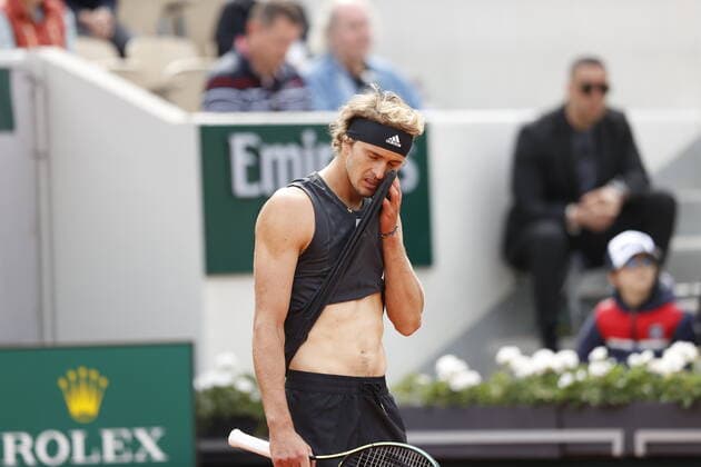 29.05.2022, Tennis, French Open 2022 Roland-Garros, FRA, Paris, Roland Garros Bild: v. li. Alexander Zverev (GER) Copyright: HMBxMedia AntonioxBorga