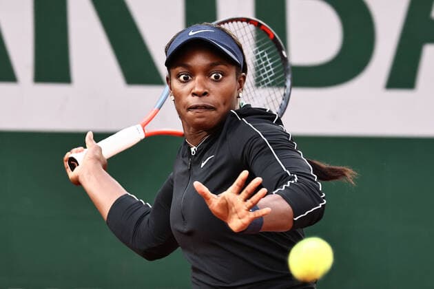 Sloane Stephens, USA, during fourth round of 2022 French Open at Roland Garros, Paris, 29 05 2022; -