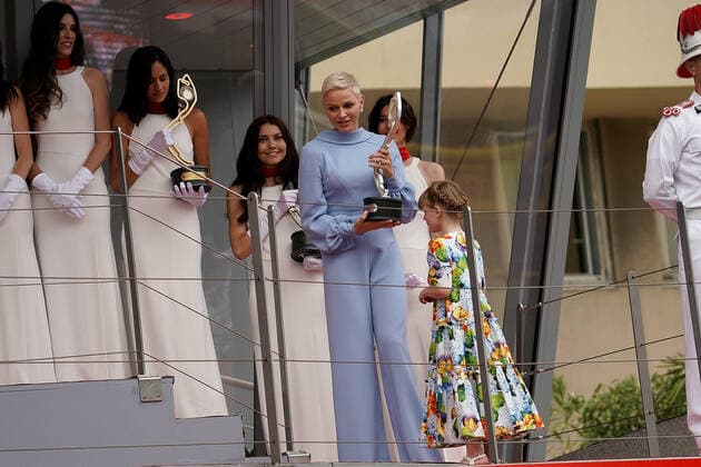 FORMULA 1 GRAND PRIX DE MONACO 2022 29.05.2022, Monaco Circuit, Monte Carlo, FORMULA 1 GRAND PRIX DE MONACO 2022 , im Bild Charlene Lynette Grimaldi, Fürstin von Monaco, Tochter Gabriella von Monaco