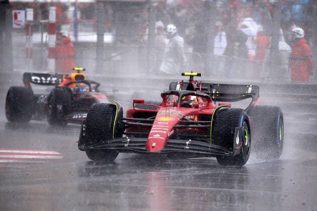 Monaco , Monte Carlo, 29.05.2022, Circuit de Monaco, Formula 1 - Monaco Grand Prix 2022 - Race, Carlos Sainz (Scuderia Ferrari) on track during - (Photo EU-Images) Monte Carlo Circuit de Monaco Monaco