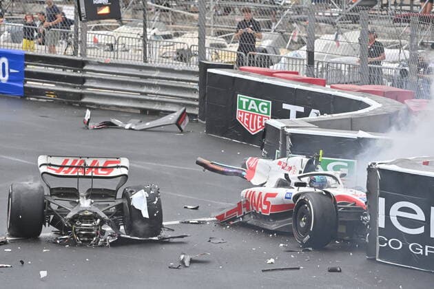 Bilder des Jahres 2022, Sport 05 Mai Sport Themen der Woche KW21 Sport Bilder des Tages crash, accident, 47 SCHUMACHER Mick (ger), Haas F1 Team VF-22 Ferrari, action during the Formula 1 Grand Prix de Monaco 2022, 7th round of the 2022 FIA Formula One World Championship, WM, Weltmeisterschaft on the Circuit de Monaco, from May 27 to 29, 2022 in Monte-Carlo, Monaco - F1 - MONACO GRAND PRIX 2022 - Race DPPI Panoramic  00122019_29-05-2022-MCO-4124-PVE