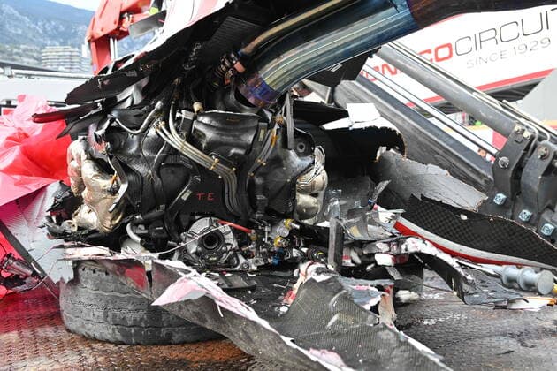crash, accident, 47 SCHUMACHER Mick (ger), Haas F1 Team VF-22 Ferrari, action during the Formula 1 Grand Prix de Monaco 2022, 7th round of the 2022 FIA Formula One World Championship, WM, Weltmeisterschaft on the Circuit de Monaco, from May 27 to 29, 2022 in Monte-Carlo, Monaco - F1 - MONACO GRAND PRIX 2022 - Race DPPI Panoramic 00122019_29-05-2022-MCO-4092-PVE