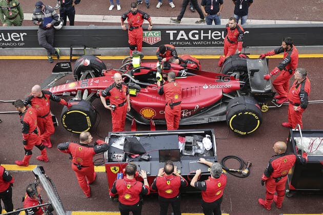 Race stopped, pitlane, during the Formula 1 Grand Prix de Monaco 2022, 7th round of the 2022 FIA Formula One World Championship, WM, Weltmeisterschaft on the Circuit de Monaco, from May 27 to 29, 2022 in Monte-Carlo, Monaco - F1 - MONACO GRAND PRIX 2022 - Race DPPI Panoramic  0012201908158