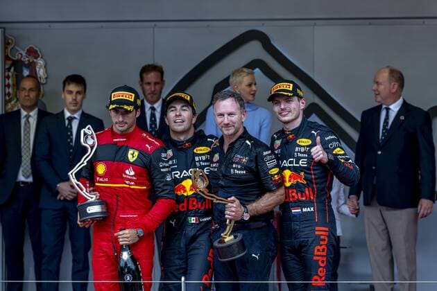 Monaco - 29-05-2022, Circuit de Monaco, Sergio Perez winning the Formula 1 Monaco Grand Prix. Formula 1 Monaco Grand Prix Sunday  x16863933x Copyright: