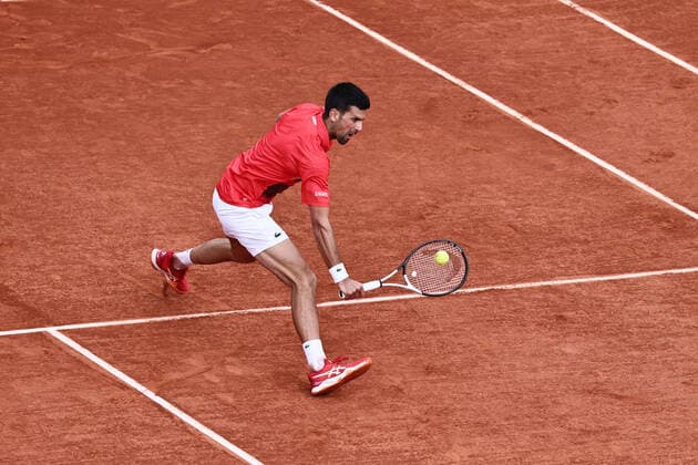 Novak Djokovic, SRB, during fourth round of 2022 French Open at Roland Garros, Paris, 29 05 2022; -