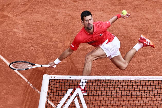 Novak Djokovic, SRB, during fourth round of 2022 French Open at Roland Garros, Paris, 29 05 2022; -