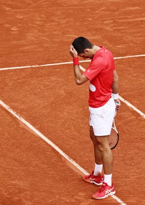 Novak Djokovic, SRB, during fourth round of 2022 French Open at Roland Garros, Paris, 29 05 2022; -