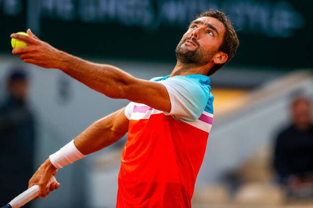 30.05.2022, Tennis, French Open 2022 Roland-Garros, FRA, Paris, Roland Garros Bild: v. Marin Cilic (SER) Copyright: HMBxMedia AntonioxBorga