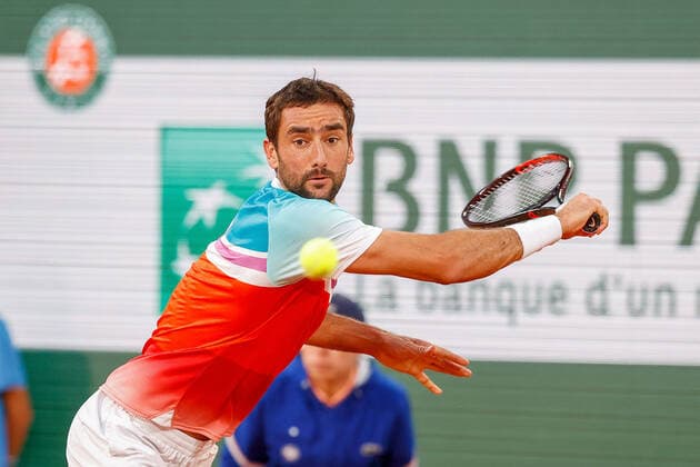 30.05.2022, Tennis, French Open 2022 Roland-Garros, FRA, Paris, Roland Garros Bild: v. Marin Cilic (SER) Copyright: HMBxMedia AntonioxBorga