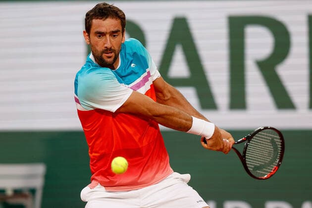30.05.2022, Tennis, French Open 2022 Roland-Garros, FRA, Paris, Roland Garros Bild: v. Marin Cilic (SER) Copyright: HMBxMedia AntonioxBorga
