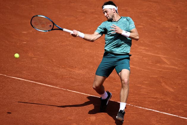 2022 French Open - Day Nine Casper Ruud during his match against Hubert Hurkacz on Suzanne Lenglen court in the 2022 French Open 4th Round. PARIS France  Copyright: xIbrahimxEzzatx originalFilename:ezzat-notitle220530_npjyO.jpg