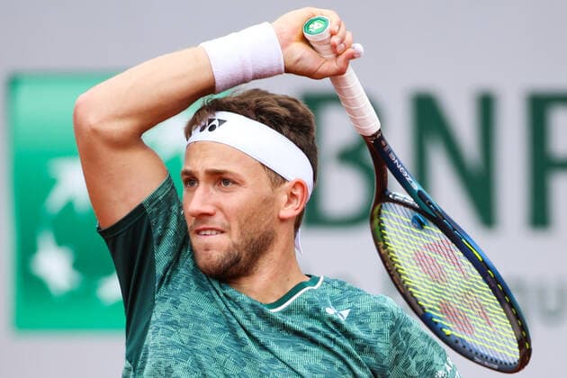 2022 French Open - Day Nine Casper Ruud during his match against Hubert Hurkacz on Suzanne Lenglen court in the 2022 French Open 4th Round. PARIS France  Copyright: xIbrahimxEzzatx originalFilename:ezzat-notitle220530_npSz7.jpg