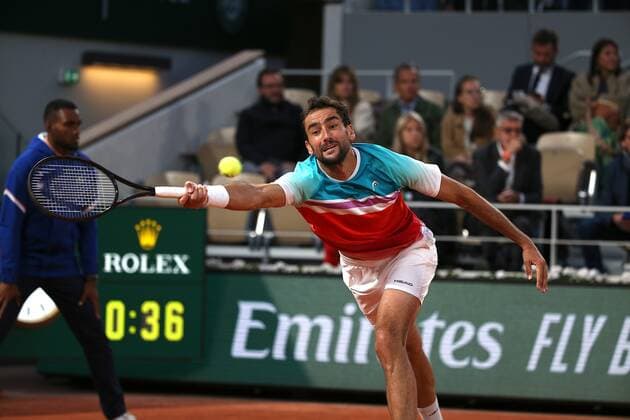 Roland Garros 2022 PARIS, IF - 30.05.2022: ROLAND GARROS 2022 - Marin Cilic (CRO) during the Roland Garros 2022 tournament held in Paris, France. (Photo: Andre Chaco Fotoarena) x2213366x  AndrexChaco