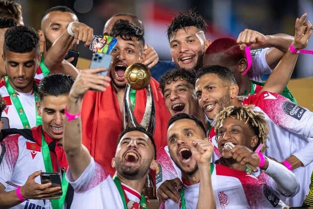 Bilder des Jahres 2022, Sport 05 Mai Sport Themen der Woche KW22 Sport Bilder des Tages CASABLANCA, MOROCCO - MAY 30: Wydad AC players celebrates following their sides victory during the CAF Champions League Final 2022 match between Al Ahly and Wydad AC at Stade Mohammed V on May 30, 2022 in Casablanca, M Al Ahly and Wydad AC - CAF Champions League Final Copyright: xSebastianxFrejx