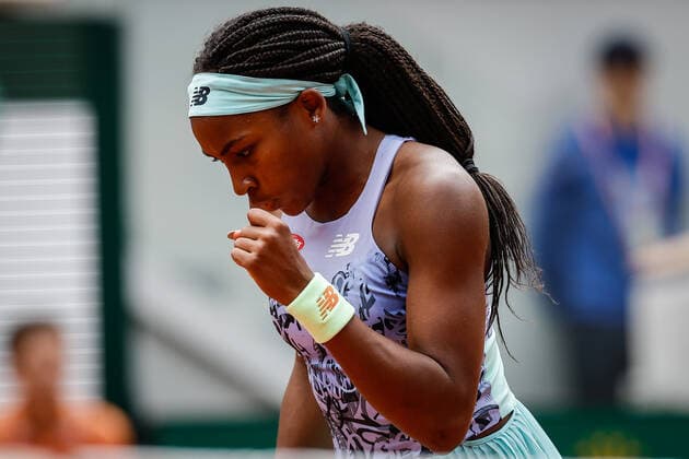 May 31, 2022, Paris, France, France: Coco GAUFF of United States celebrates his point during the Day ten of Roland-Garros 2022, French Open 2022, Grand Slam tennis tournament at the Roland-Garros stadium on May 31, 2022 in Paris, France. Paris France - ZUMAm308 20220531_zsp_m308_012 Copyright: xMatthieuxMirvillex