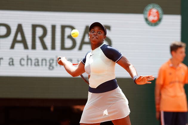 31.05.2022, Tennis, French Open 2022 Roland-Garros, FRA, Paris, Roland Garros Bild: v.l.Sloane Stephens (USA) Copyright: HMBxMedia AntonioxBorga