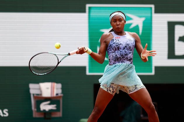 31.05.2022, Tennis, French Open 2022 Roland-Garros, FRA, Paris, Roland Garros Bild: v.l.Coco Gauff (USA) Copyright: HMBxMedia AntonioxBorga