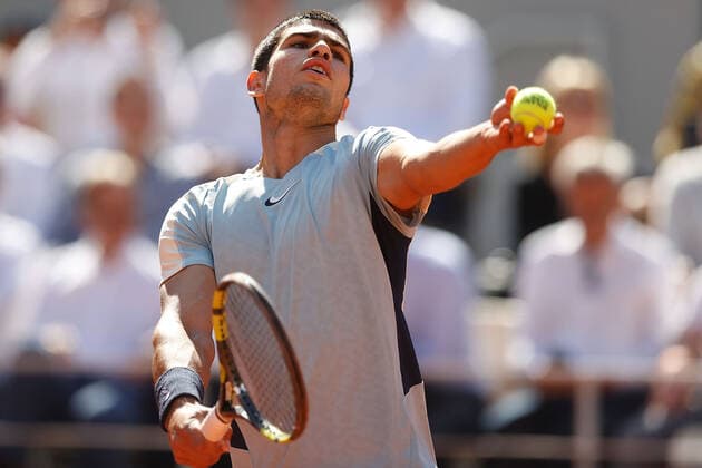 31.05.2022, Tennis, French Open 2022 Roland-Garros, FRA, Paris, Roland Garros v.l.Carlos Alcaraz (ESP) Tennis, French Open 2022 Roland-Garros Paris Copyright: xBeckerxEibner-Pressefotox EP_hec