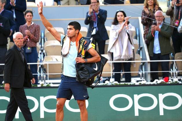 Roland Garros 2022 PARIS, IF - 31.05.2022: ROLAND GARROS 2022 - Carlos Alcaraz (ESP) during the Roland Garros 2022 tournament held in Paris, France. (Photo: Andre Chaco Fotoarena) x2213924x  AndrexChaco