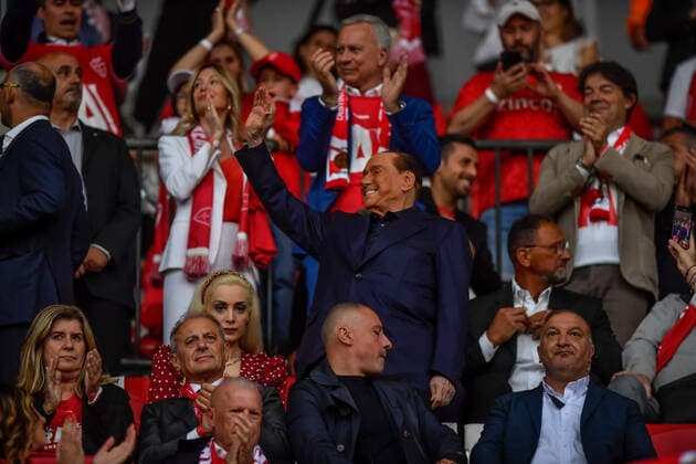 Photo Claudio Furlan LaPresse 31 May 2022 Monza (Italy) News Berlusconi s Monza promoted to Serie A for first time in club history.In the pic: Silvio Berlusconi during the party at the Brianteo Stadium  Copyright: xClaudioxFurlan LaPressex