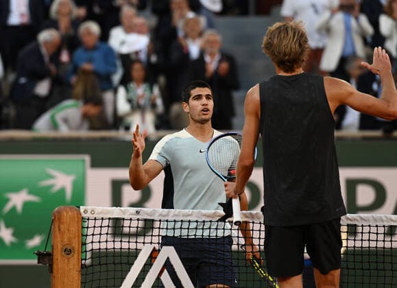 2022 Roland Garros Alexander Zverev (GER) and Carlos Alcaraz (ESP)