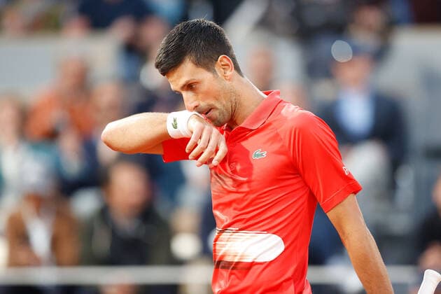 31.05.2022, Tennis, French Open 2022 Roland-Garros, FRA, Paris, Roland Garros Bild: v.l. Novak Djokovic (SER) Copyright: HMBxMedia AntonioxBorga