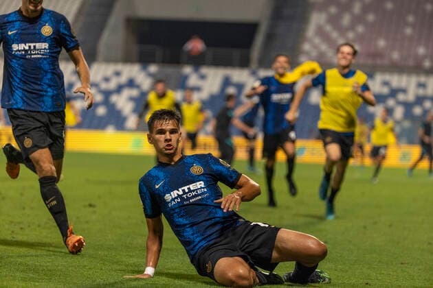Photo Alessandro Castaldi LaPresse May 31, 2022 - Reggio Emilia, Italy Soccer, Roma vs Juventus - Primavera 1 Final TIMVISION 2021 2022 at Mapei Stadium In the photo: celebrates after the goal of Nikola Iliev (Inter)  Copyright: xAlessandroxCastaldi LaPressex