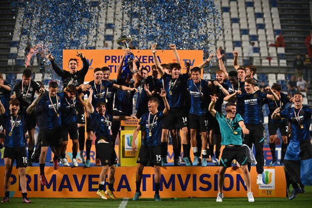 Photo Massimo Paolone LaPresse May 31, 2022 Reggio Emilia, Italy soccer Roma vs Inter - Italian Football Championship Primavera TIMVISION 2021 2022 - Mapei stadium In the pic: Inter wins  Copyright: xMassimoxPaolone LaPressex