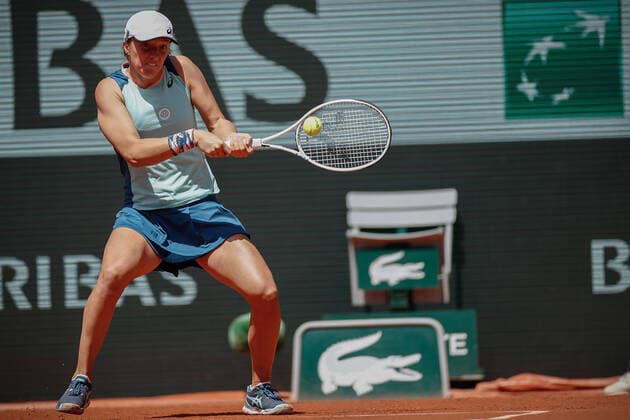 Iga SWIATEK (POL) contre Jessica PEGULA (USA) TENNIS : Roland Garros 2022 - 1 4e de finale - 01 06 2022 AurelienMorissard Panoramic 