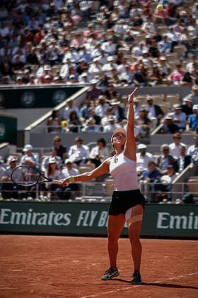Jessica PEGULA (USA) contre Iga SWIATEK (POL) TENNIS : Roland Garros 2022 - 1 4e de finale - 01 06 2022 AurelienMorissard Panoramic 