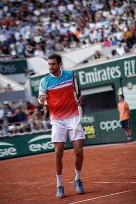 Marin CILIC (CRO) contre Andrey RUBLEV (RUS) TENNIS : Roland Garros 2022 - 1 4e de finale - 01 06 2022 AurelienMorissard Panoramic 