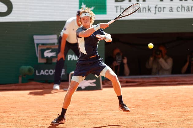 01.06.2022, Tennis, French Open 2022 Roland-Garros, FRA, Paris, Roland Garros Bild: v.l. Andrei Andrejewitsch Rubljow Copyright: HMBxMedia AntonioxBorga