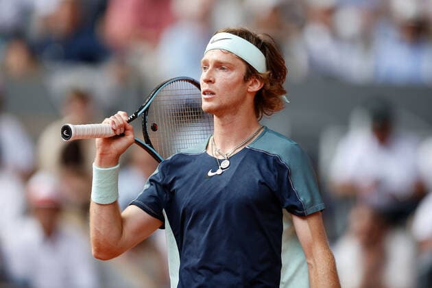 01.06.2022, Tennis, French Open 2022 Roland-Garros, FRA, Paris, Roland Garros Bild: v.l. Andrei Andrejewitsch Rubljow Copyright: HMBxMedia AntonioxBorga