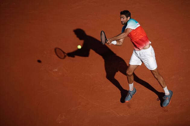 Marin CILIC (CRO) contre Andrey RUBLEV (RUS) TENNIS : Roland Garros 2022 - 1 4e de finale - 01 06 2022 AurelienMorissard Panoramic 