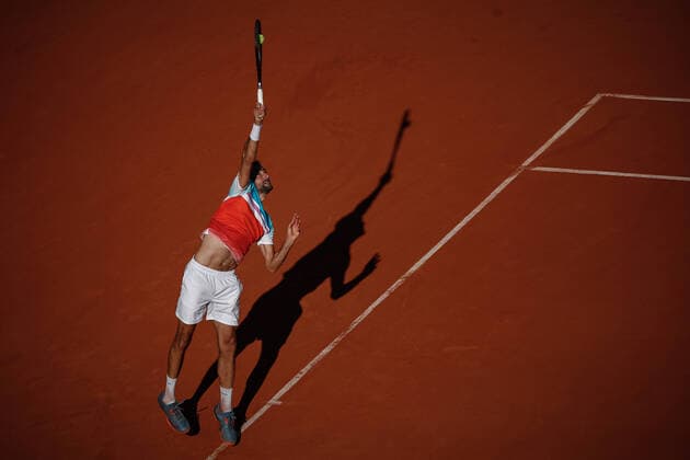 Marin CILIC (CRO) contre Andrey RUBLEV (RUS) TENNIS : Roland Garros 2022 - 1 4e de finale - 01 06 2022 AurelienMorissard Panoramic 