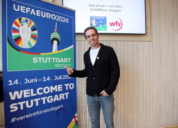 01.06.22 Fussball UEFA EM Euro 2024 Kick-Off Veranstaltung Stuttgart Deutschland, Stuttgart, 01.06.2022, Fussball, UEFA EM Euro 2024 Kick-Off Veranstaltung Stuttgart: Philipp Lahm (Turnierdirektor).