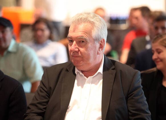 01.06.22 Fussball UEFA EM Euro 2024 Kick-Off Veranstaltung Stuttgart Deutschland, Stuttgart, 01.06.2022, Fussball, UEFA EM Euro 2024 Kick-Off Veranstaltung Stuttgart: Peter Frymuth (Vize-Präsident DFB).