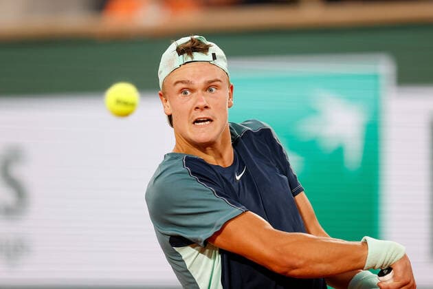 01.06.2022, Tennis, French Open 2022 Roland-Garros, FRA, Paris, Roland Garros Bild: v.l. Holger Rune (DK) Copyright: HMBxMedia AntonioxBorga