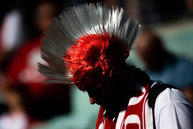 June 1, 2022, Wroclaw, Poland: Poland national team, Nationalteam supporter seen at the crowd during the UEFA Nations League Group A match between Poland and Wales at the Tarczynski Arena in Wroclaw. Wroclaw Poland - ZUMAs227 20220601_zip_s227_002 Copyright: xMateuszxSlodkowskix