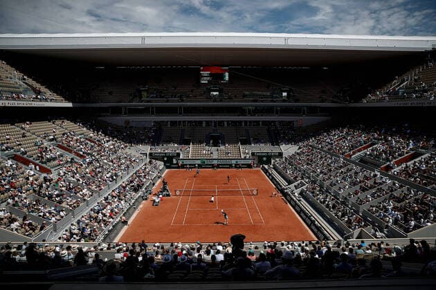 Ena SHIBAHARA (JPN) et Wesley KOOLHOF (NED) contre Ulrikke EIKERI (NOR) et Joran VLIEGEN (BEL) TENNIS : Roland Garros 2022 - Finale Double Mixte - 02 06 2022 AurelienMorissard Panoramic 